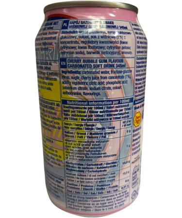  Chupa Chups Chupa Chups Sparkling Bubble Gum Cherry Drink Pack of 24 x 345ml boxes of cherry-flavored sparkling drinks - Buy Online on GoSupps.com