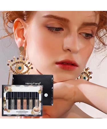 Eyeshadow - 6 Colors Liquid Eyeshadow Set | Waterproof Sparkly Eye for Women Girls Colorful Eyeliner Makeup Tool A:1-6# - Buy Online on GoSupps.com