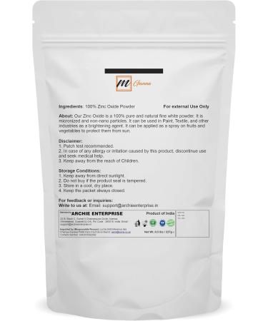 mGanna 100% Natural Zinc Oxide Powder 0.5 lbs / 227 g Non-Nano and Uncoated for Cosmetic formulations - Buy Online on GoSupps.com