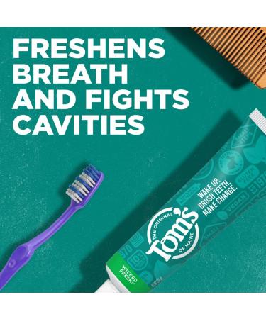 Tom's of Maine Natural Wicked Fresh Fluoride Toothpaste Cool Peppermint 4.70 oz (Pack of 4) - Buy Now for Fresh Breath! - Buy Online on GoSupps.com