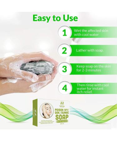 Natrulo Poison Ivy Soap Bar - Natural Treatment for Poison Ivy, Oak & Sumac - Anti-Itch Skin Cleanser - Soothes Rashes - Made in USA - 4 oz - Buy Online on GoSupps.com