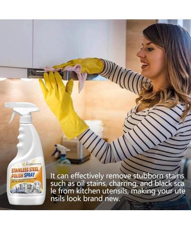 Stainless Steel Polish Spray Kitchen Counter Grease And Rust Cleaner Spray | Stainless Maintenance Agent Kitchen Grease Cleaner Rust Cleaner Spray For Stove Tableware Faucet Utoya - Buy Online on GoSupps.com