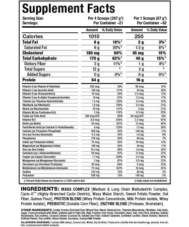 ALLMAX Nutrition QuickMass Cookies & Cream 12lb - High-Calorie Weight Gainer Supplement - Buy Online on GoSupps.com