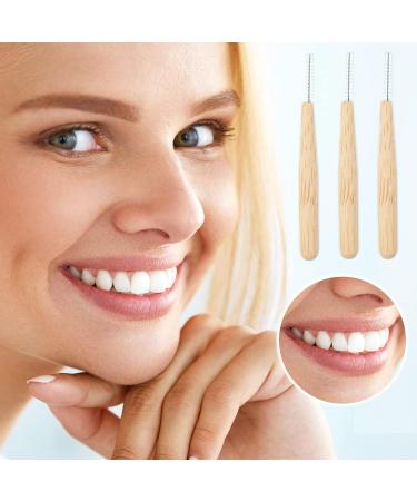 Healifty 30pcs Biodegradable Bamboo Handle Interdental Brushes - Teeth Cleaner & Toothpick Set - Buy Online on GoSupps.com