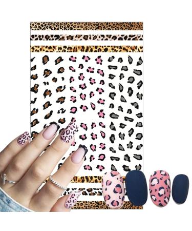 8 Sheets Holographic Leopard Nail Stickers | 3D Self-Adhesive Decals for Unique Nail Art | Colorful DIY Manicure Decoration for Women & Girls - Buy Online on GoSupps.com