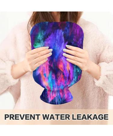 Soft Plush Hot Water Bottle - 1L Winter Heat Bottle for Kids Men & Women | Powder Smoke Color - Buy Online on GoSupps.com