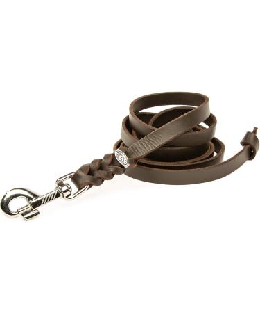 Copcopet Premium Cowhide Dog Leash - 10m x 15mm Black Braided Leather with Chroma Carabiner - Made in Germany Dog Accessories - Buy Online on GoSupps.com