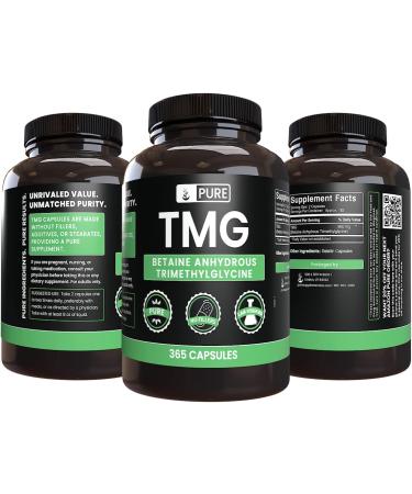 Pure Original Ingredients TMG (365 Capsules) - Lab Verified, No Fillers - 180 Servings - Buy Online on GoSupps.com