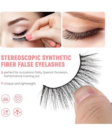 Bzwyonst 20 Pairs 3D Chemical Fiber Lashes Natural False Eyelashes Dramatic Volume Lashes Makeup Extension Eyelashes - Buy Online on GoSupps.com