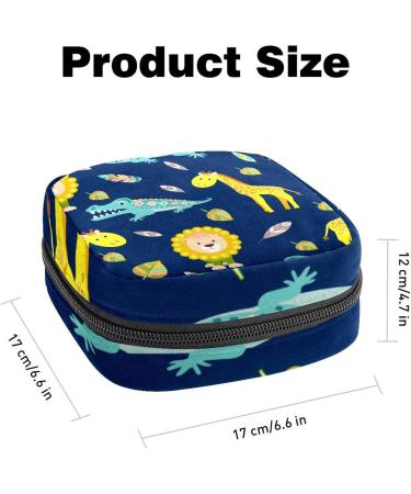 Menstrual Pad Bag with Zipper | Stylish Ladies Napkin Pouch & Tampon Collection Bag for Women & Girls - Crocodile Color 5 | International Shipping Available - Buy Online on GoSupps.com