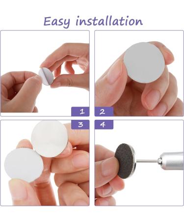 Sanding Paper Discs(#80#150#240 Grits) and Metal Nail Drill Bit Foot Files Replacement Sandpaper Discs for Dead Skin Callus Cuticle Remover Manicure Pedicure - Buy Online on GoSupps.com