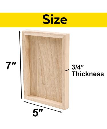6-Pack 5 x 7 Wooden Painting Panels - Sturdy 3/4 Thickness Cradled Wood Panels - Unprimed Birch for Paint Pouring and Impasto - Buy Online on GoSupps.com