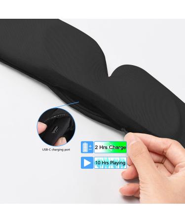 ALASKA BEAR Bluetooth Sleep Headphones - HD Stereo Noise Reduction Headband Eye Mask - Wireless Sports Gear (Black - Buy Online on GoSupps.com