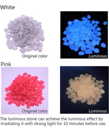 500 Pieces Blue Fluorescent Decorative Stones for Garden Aquarium & Landscaping Bright Colorful Stone for Flower Beds Sidewalks Vases & Terraces - Buy Online on GoSupps.com