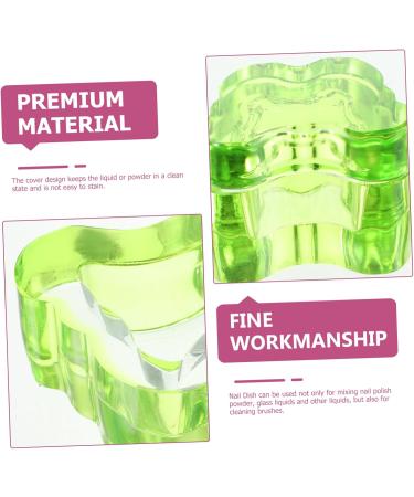 DRESSOOS Glass Crystal Cup crystal glass Manicure tools nail art accessories glass nail cups with lids thicken Multifunction Glass Pen wash cup plate cup Accessories 7x5.6cm Green - Buy Online on GoSupps.com