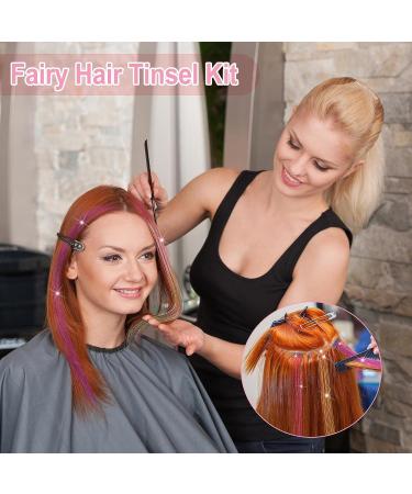 36 Pcs 19.7 Inch Clip-in Hair Tinsel Kit - Glitter Extensions in 9 Retro Colors for Women, Girls, Kids - Heat Resistant Fairy Hair Accessories - Buy Online on GoSupps.com