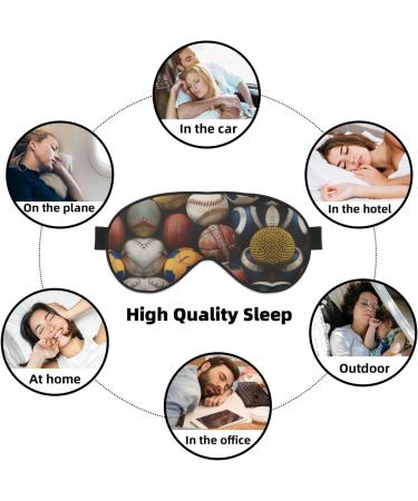 SSIMOO Sports Ball Sleep Mask - Adjustable & Breathable Eye Mask for Comfortable Sleep | Stylish Black Design - Buy Online on GoSupps.com