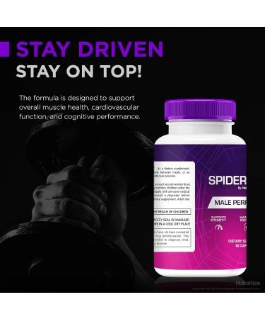 NutraRize (2 Pack) Spider-Sense Pills Official Spider Sense for Men with Premium Ingredients to Help Fuel Energy Stamina & Confidence Natural SpiderSense Male Formula Review (120 Capsules) - Buy Online on GoSupps.com