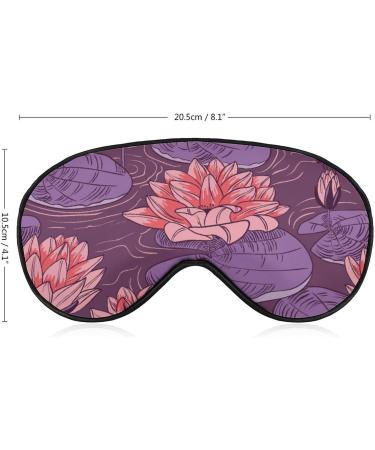Water Lily and Dragonfly Sleep Mask - Adjustable Eye Cover for Sleeping, Blocking Light - Ideal for Night Travel and Naps - Men and Women - Buy Online on GoSupps.com
