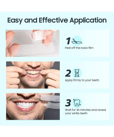 5D White Teeth Whitening Strips Kit - Enamel Safe Professional Effects for Sensitive Teeth - Remove Yellow Stains Effectively - Buy Online on GoSupps.com