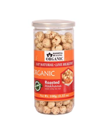 Blessfull Healing Organic Makhana with sweet cool roasted taste 100 grams Sweet cool