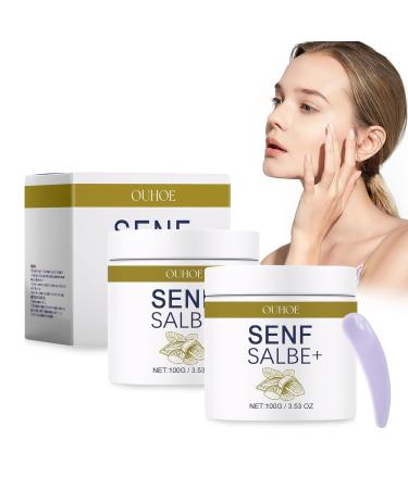 Pack of 2 mustard ointments against cellulite, active mustard ointment with natural plant extracts, mustard ointment against cellulite, deeply nourishes and moisturizes, can