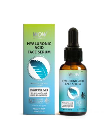 WOW Skin Science Hyaluronic Acid Moisturising Face Serum - Soothing & Repairing Dry and Aging Skin - For All Skin Types - No Parabens Silicones & Mineral Oil 30ml