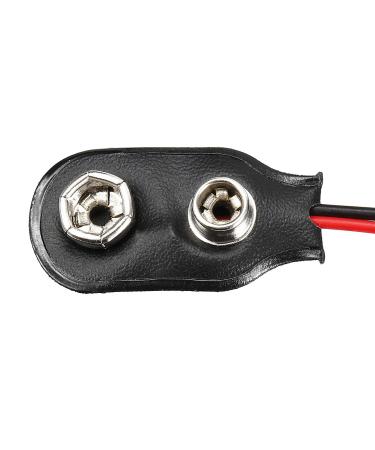 uxcell 10pcs DC 9V Battery Clip I-Type Connector - Faux Leather Housing 14.5cm Lead Wire - Ideal for Electronics Projects - Buy Online on GoSupps.com