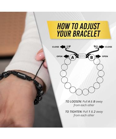 MagnetRX Magnetic Hematite Bracelet | MAX Strength Beaded Magnetic Bracelet for Men and Women (8mm Bali Bead) - Buy Online on GoSupps.com