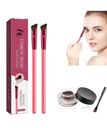 2Pcs Anjoize Eyebrow Kit Anjoize Eyebrow Brush Anjoize Eyebrow Pen 4d Laminated Brow Starter Kit Anjozie Eyebrow Grooming Kit with Waterproof Eyebrow Gel (Dark brown)