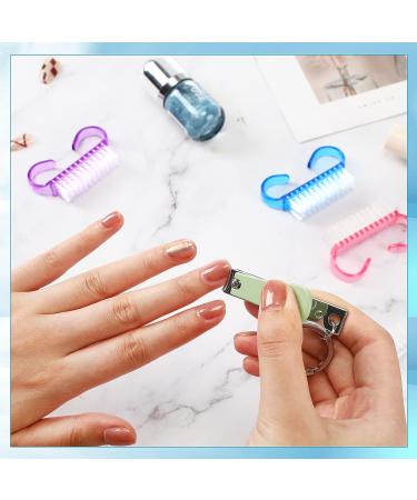 200 Pcs Handle Grip Nail Brush - Fingernail Cleaning Scrubber for Men Women - Pedicure Tool in 4 Colors - Buy Online on GoSupps.com