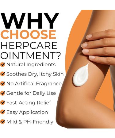 Herpes Genital Treatment | Herpcare Fast Acting Ointment | Can be Used on Cold Sore | Homeopathic Medicine | Soothes Itching Tingling & Burning | Relief from The Symptoms of Genital Sore - Buy Online on GoSupps.com