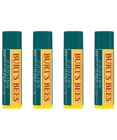 Burt's Bees Cooling Lip Balm w/Peppermint Oil 4 Pack