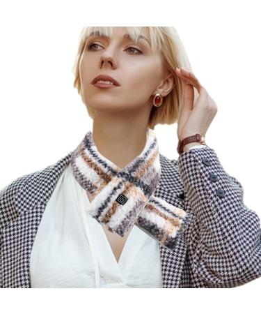 Vesone Neck Heating Pillow | Heated Scarf with 3 Temperature Settings | Versatile Neck Warmer for Men Women & Girls | Cream White Striped - Buy Online on GoSupps.com