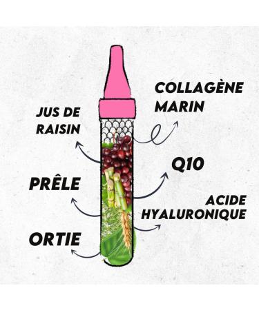 Marine Collagen Q10 Plant Hyaluronic Acid Horsetail and Nettle | FITNESS SHOT Beauty | Skin beauty | Resistant nails | Seal seal | 32 days cure | Pur Vita | French innovation - Buy Online on GoSupps.com