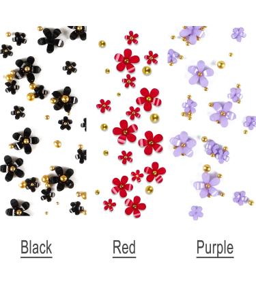 Flower Nail Art Charm for Acrylic Nails - Pack of 6 Mixed Sizes Nail Charms for DIY Nail Designs - Fashion Accessories for Women and Girls - Buy Online on GoSupps.com