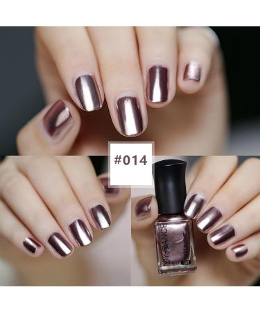Rose Gold Nail Polish Metallic Nail Polish Nail Varnish Metal Effect Quick Dry Quick Dry & Long Lasting Nail Lacquer Mirror Shiny Nail Color for DIY Home Manicure Girls Women Gift TJ014 - Buy Online on GoSupps.com