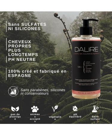DALIRE ORGANIC NUTRITIONAL SHAMPOO DALIRE NO SULPHATE NO SULPHATES NO SILICONES | DETOX EFFECT | For dry dark and tanned hair | Recommended by DERMATOLOGISTS for DERMATITIS and itching - Buy Online on GoSupps.com