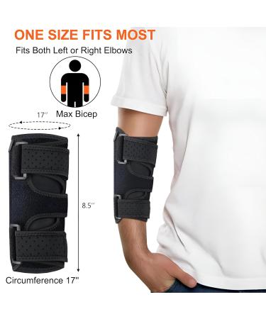 Shop Adjustable Elbow Brace Support for Night Use | Pain Relief & Joint Stabilization | Comfortable with Removable Metal Splints - Buy Online on GoSupps.com