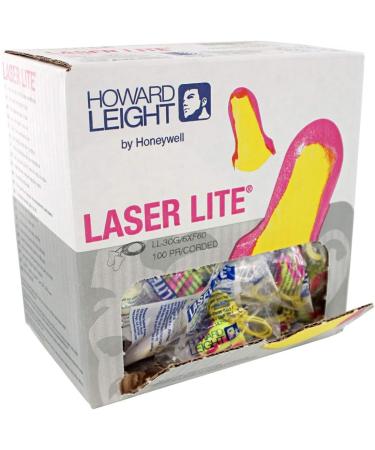 Howard Leight by Honeywell Laser Lite High Visibility Disposable Foam Earplugs  Pink/Yellow   200-Pairs (LL-1) - 3301105 - Buy Online on GoSupps.com
