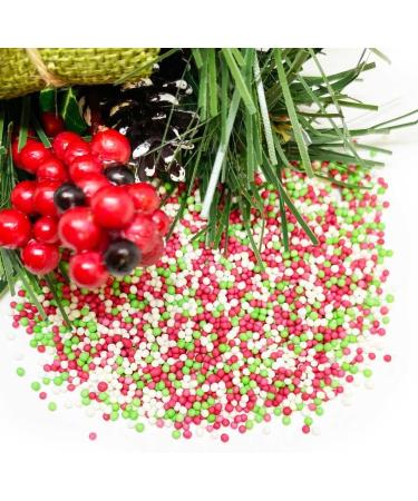 Christmas Red, Green, and White Mix Cake Topper Sprinkles - 30g Edible Festive Decorations for Xmas Party Cakes - Buy Online on GoSupps.com