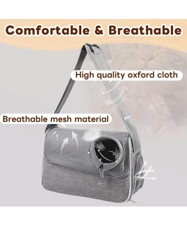 Hikeman Dog Carrier Bag - Adjustable Pet Shoulder Bag for Travel & Outdoors (Gray) - Perfect Dog Bag for Easy Carrying - Buy Online on GoSupps.com