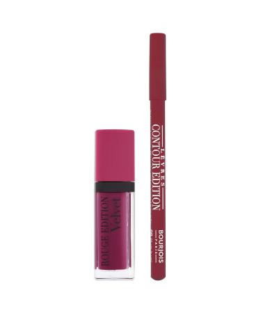 Bourjois Ooh La Velvet Lipstick & Lipliner - 14 Plum Plum Girl | International Shipping Available! - Buy Online on GoSupps.com