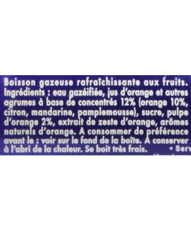 Orangina Orange and pulp carbonated drink - 6 cans of 33cl - Buy Online on GoSupps.com