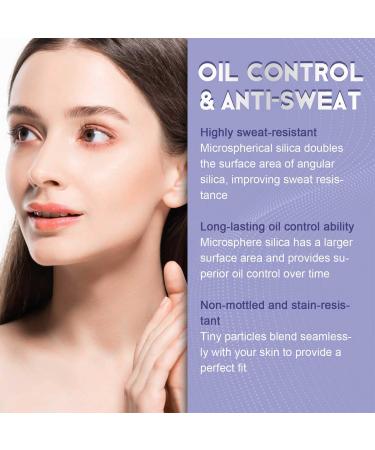 2PCS Lavender Matte Powder Lavender Matte Powder Oil Control Long Lasting Setting Powder Oil Control Pressed Powder with Mini Powder Puff for Silky Blurring Oil Control Long-Lasting Makeup - Buy Online on GoSupps.com