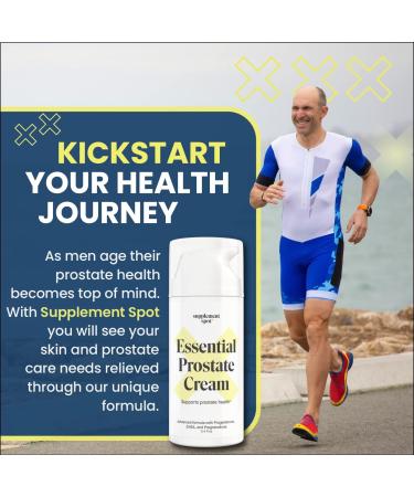 Prostate Support Cream with DHEA and Progesterone - 3.4 Oz Paraben-Free Formula for Men's Health - Buy Online on GoSupps.com