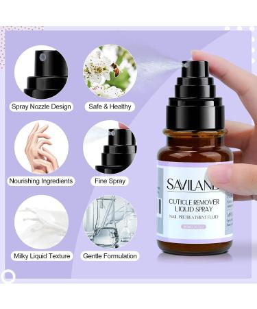 Saviland 100ML Cuticle Remover Liquid with Nipper & Pusher - Soften, Moisturize & Salon Quality at Home - Buy Online on GoSupps.com
