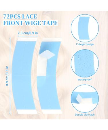 Buy 72pcs Double Sided Wig Tape - Waterproof Lace Front Tape for Strong Hold Wigs & Hair Extensions - Buy Online on GoSupps.com