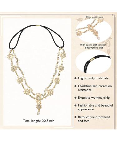 Rhinestone Head Chain Jewelry - Bohemian Style Wedding Headpiece for Women (Gold) - Buy Online on GoSupps.com