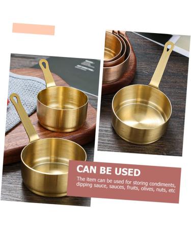MAGICLULU 5pcs Stainless Steel Sauce Cup Sauce Container Stainless Steel Seasoning Cup Mini Condiments Food Portioner Ketchup Dipping Bowls Sauce Bowl with Handle Pinch Dip Cups Household mediumx5pcs Goldenx5pcs - Buy Online on GoSupps.com